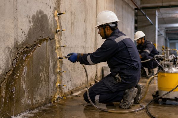 How PU Injection Grouting Stops Active Water Leakage in Ahmedabad Buildings